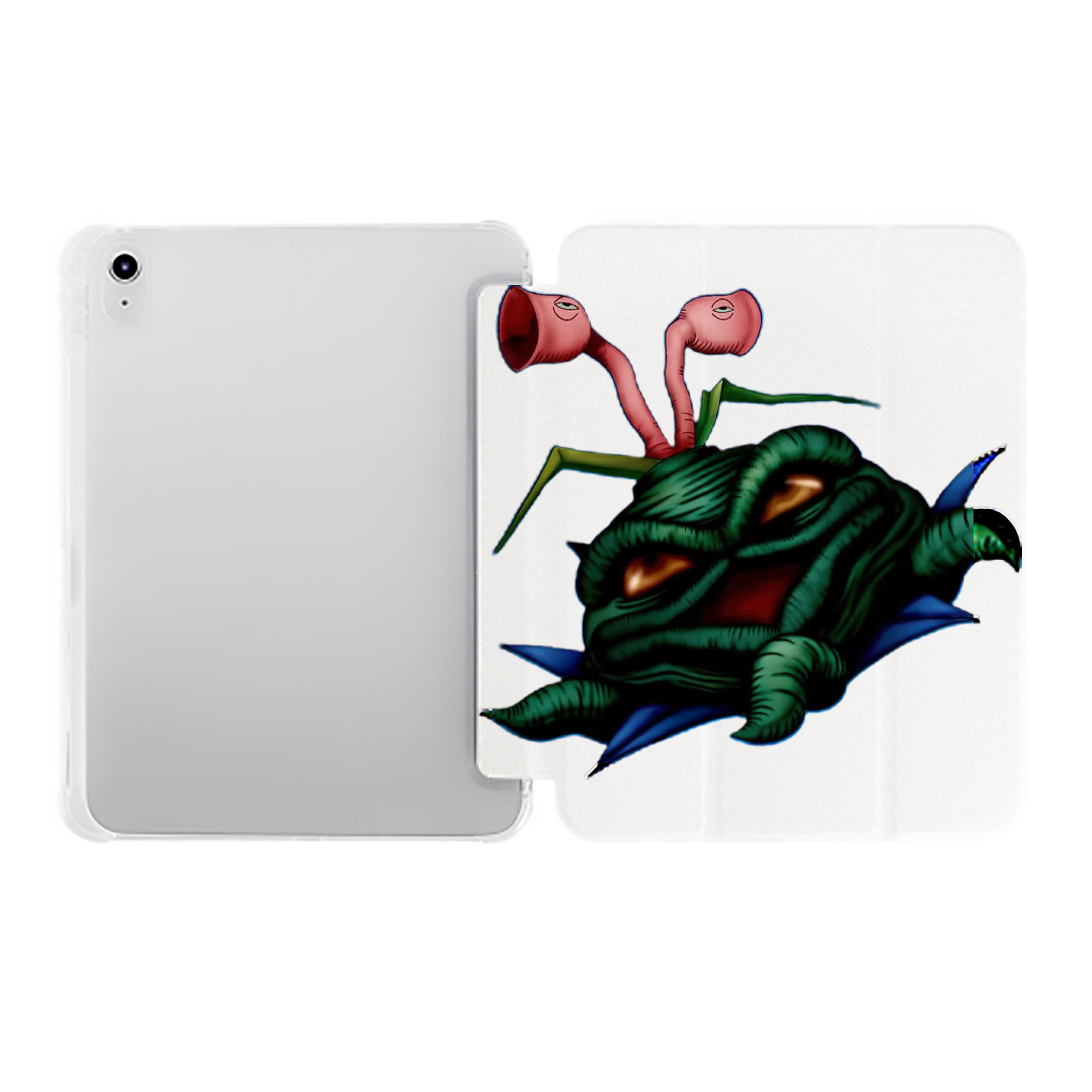 （画像用） 遊☆戯☆王 Yu-Gi-Oh! IPad ケース ペン収納付き 三つ折りスタンド PUレザー×シリコン 対応機種9.5/10.5/10.9インチ